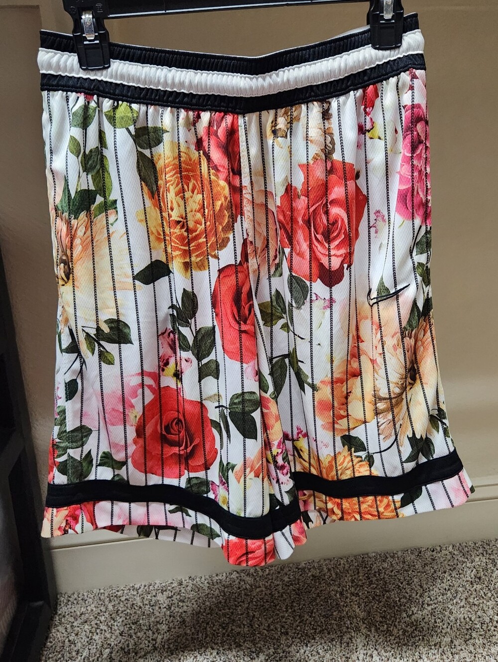 Nike Floral Shorts with Black Trim